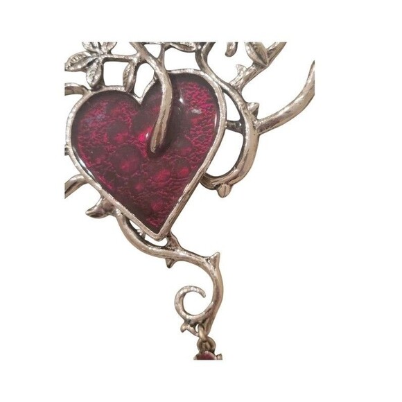 Gothic Bed of Blood Roses Necklace Victorian Jewelry Steampunk Vampire Madame - Picture 8 of 9